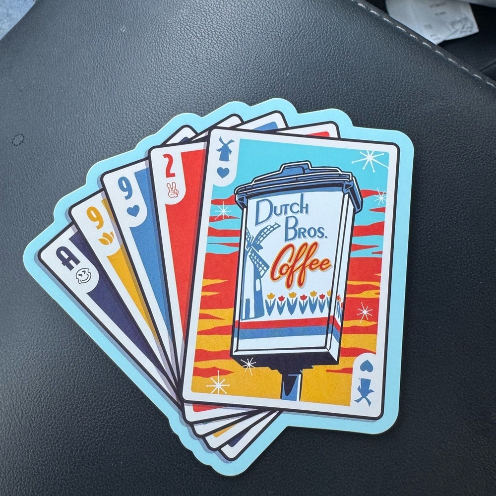 Dutch Bros Sticker 07/02 Sticker - Deck of Cards